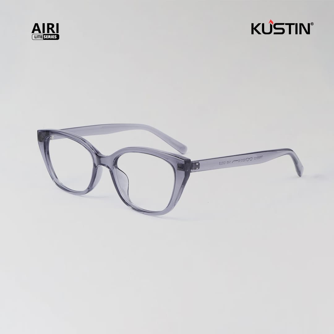 Kustin – Airi | Frame Kacamata Antiradiasi Cat Eye Premium - CRYSTAL