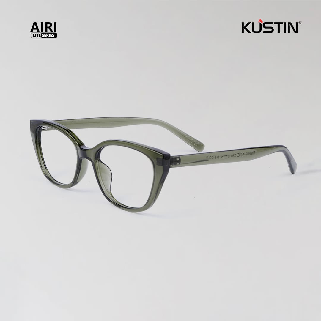 Kustin – Airi | Frame Kacamata Antiradiasi Cat Eye Premium - GREY
