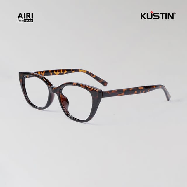 Kustin – Airi | Frame Kacamata Antiradiasi Cat Eye Premium - LEOPARD