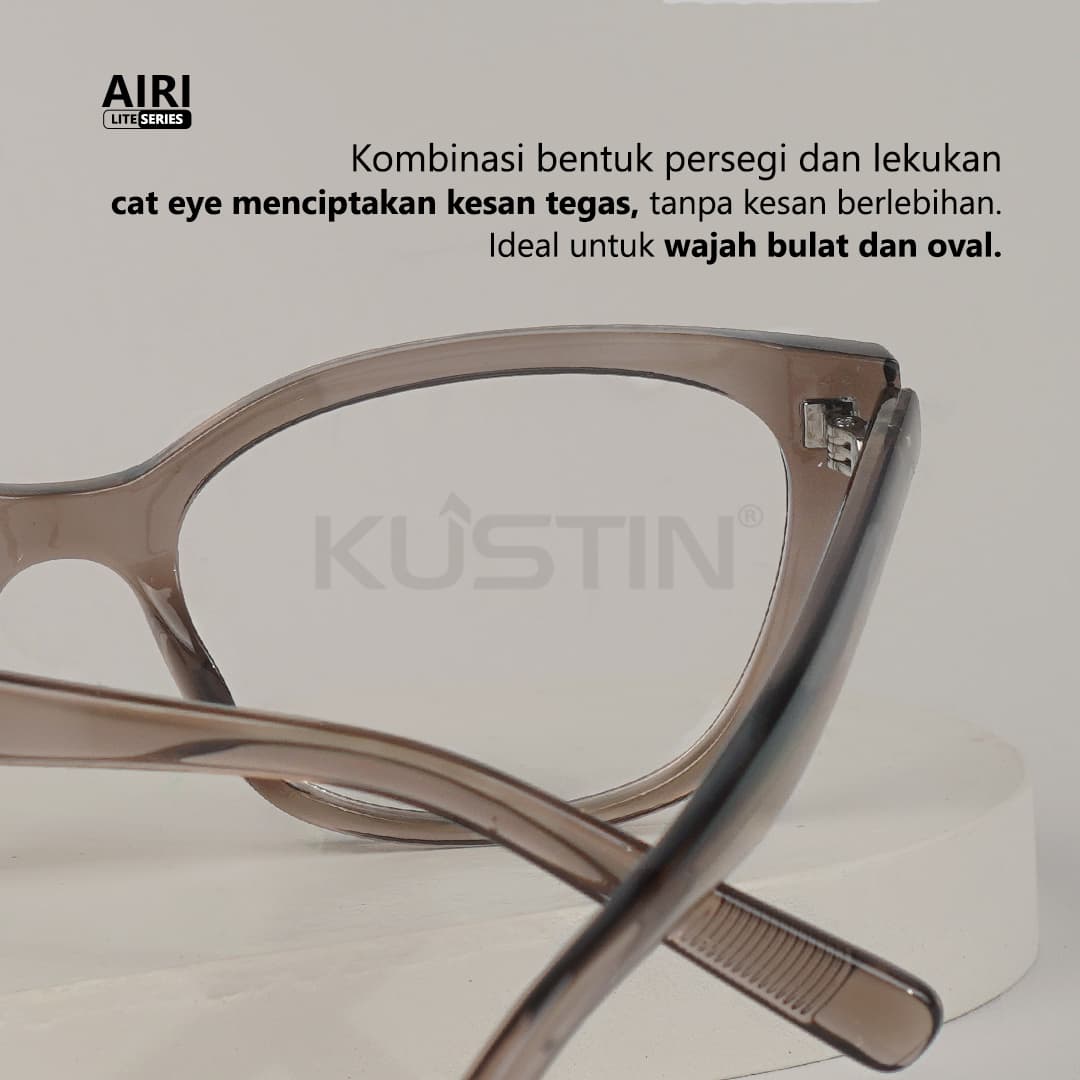 Kustin – Airi | Frame Kacamata Antiradiasi Cat Eye Premium