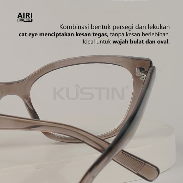 Kustin – Airi | Frame Kacamata Antiradiasi Cat Eye Premium