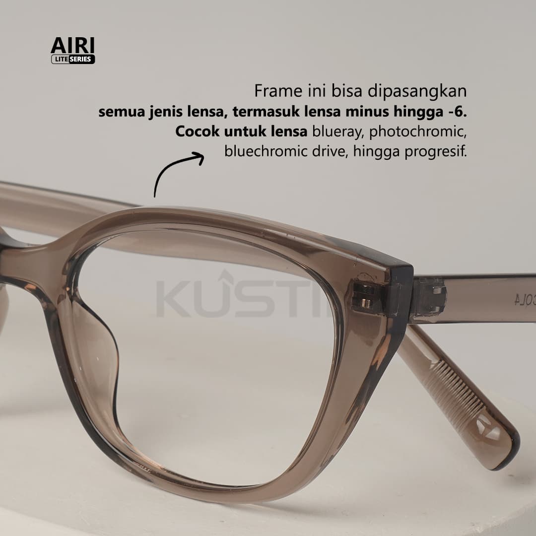 Kustin – Airi | Frame Kacamata Antiradiasi Cat Eye Premium