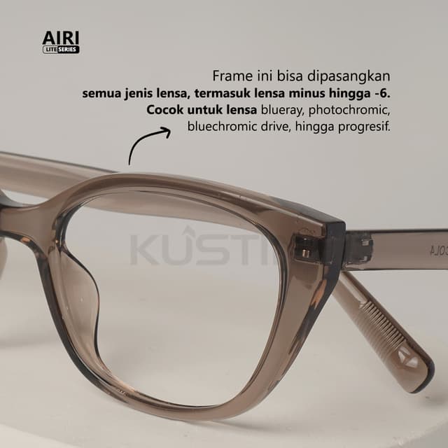 Kustin – Airi | Frame Kacamata Antiradiasi Cat Eye Premium