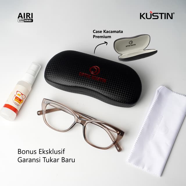 Kustin – Airi | Frame Kacamata Antiradiasi Cat Eye Premium