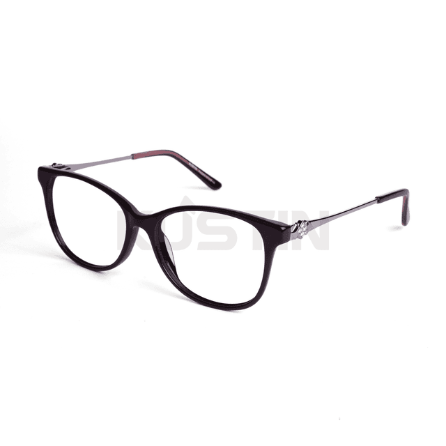 Kustin CHAE | Frame Kacamata Cat Eye Elegan Wanita | Bisa Lensa Minus Plus Silinder | Ringan & Nyaman - WINE
