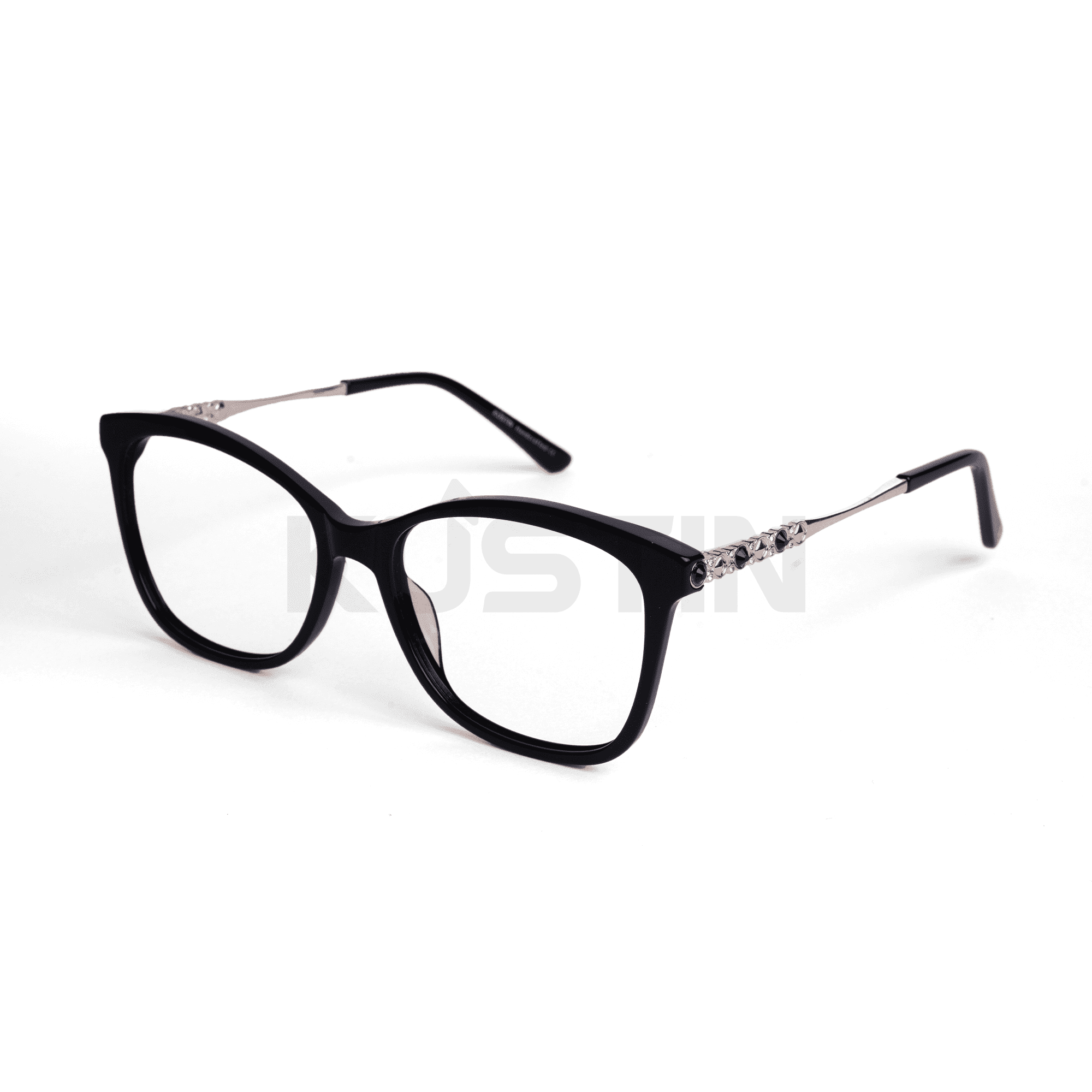 Kustin CHAN | Frame Kacamata Soft Square Unisex Premium | Bisa Lensa Minus Plus Silinder | Ringan & Nyaman - BLACK GOLD