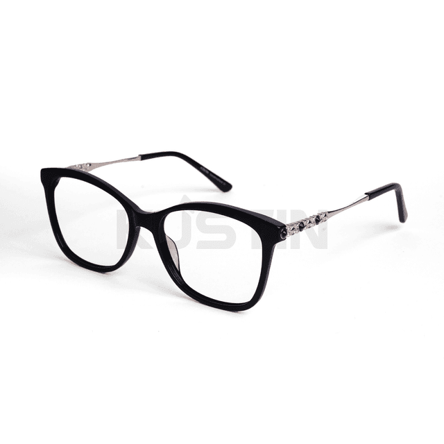 Kustin CHAN | Frame Kacamata Soft Square Unisex Premium | Bisa Lensa Minus Plus Silinder | Ringan & Nyaman - BLACK GOLD