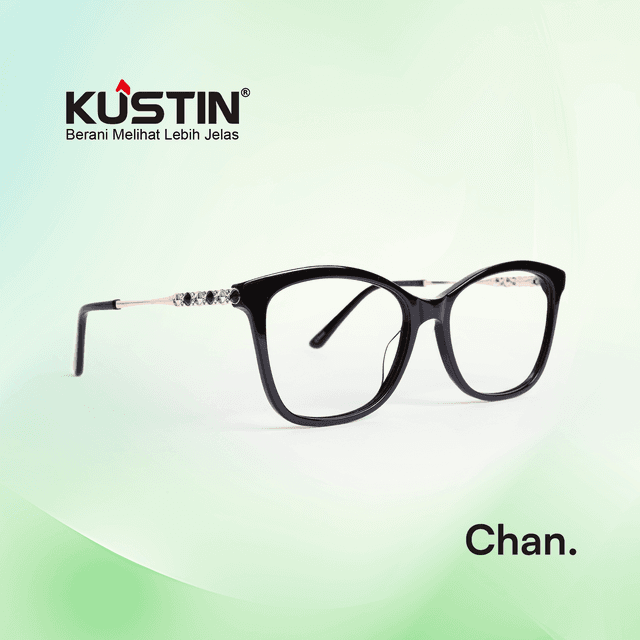 Kustin CHAN | Frame Kacamata Soft Square Unisex Premium | Bisa Lensa Minus Plus Silinder | Ringan & Nyaman