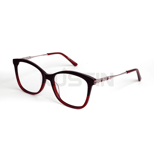 Kustin CHAN | Frame Kacamata Soft Square Unisex Premium | Bisa Lensa Minus Plus Silinder | Ringan & Nyaman - MAROON