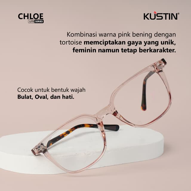 Kustin – CHLOE | Frame Kacamata Kotak Korean Style Premium