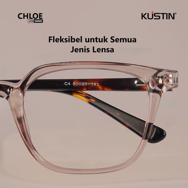 Kustin – CHLOE | Frame Kacamata Kotak Korean Style Premium