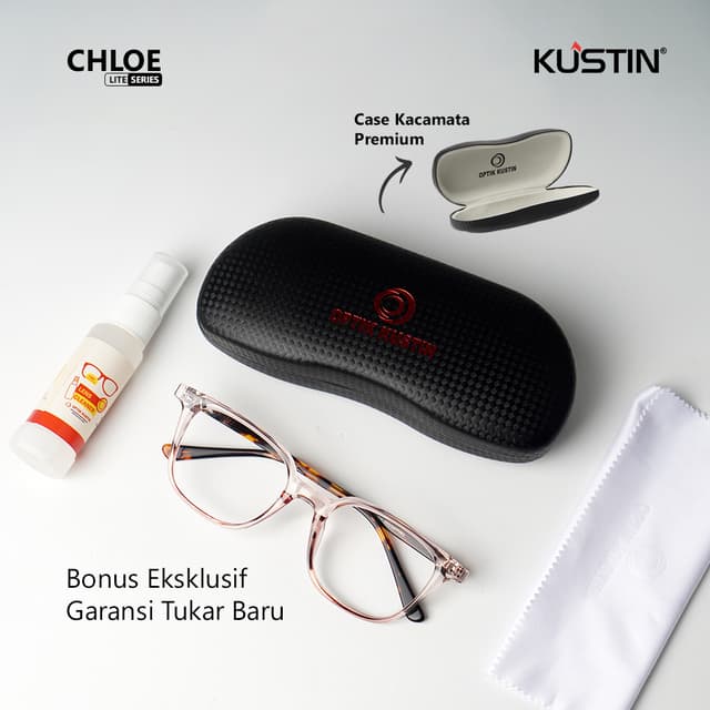 Kustin – CHLOE | Frame Kacamata Kotak Korean Style Premium