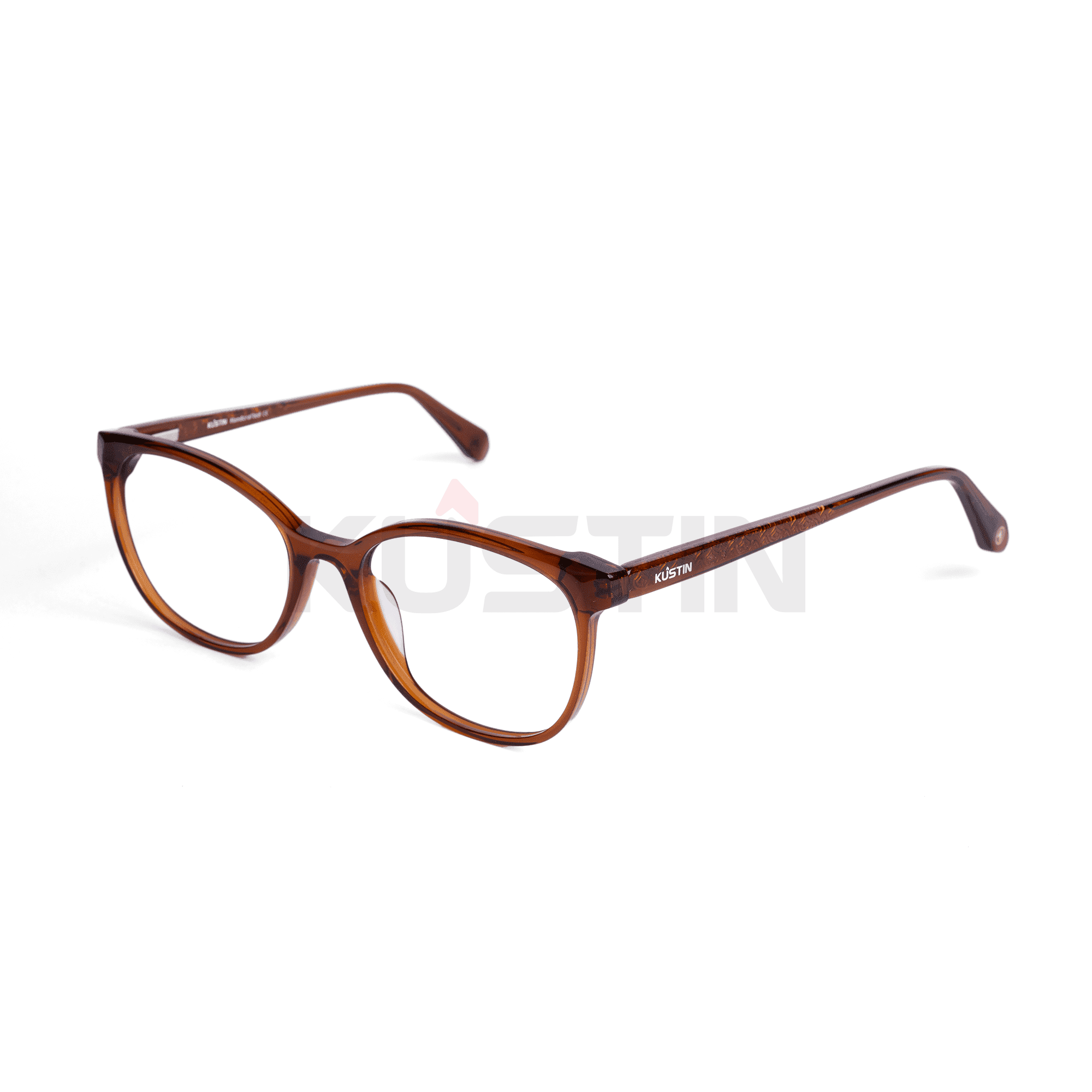 Kustin HAYU | Frame Kacamata Unisex Soft Ringan | Bisa Pasang Lensa Minus Plus Silinder - BROWN