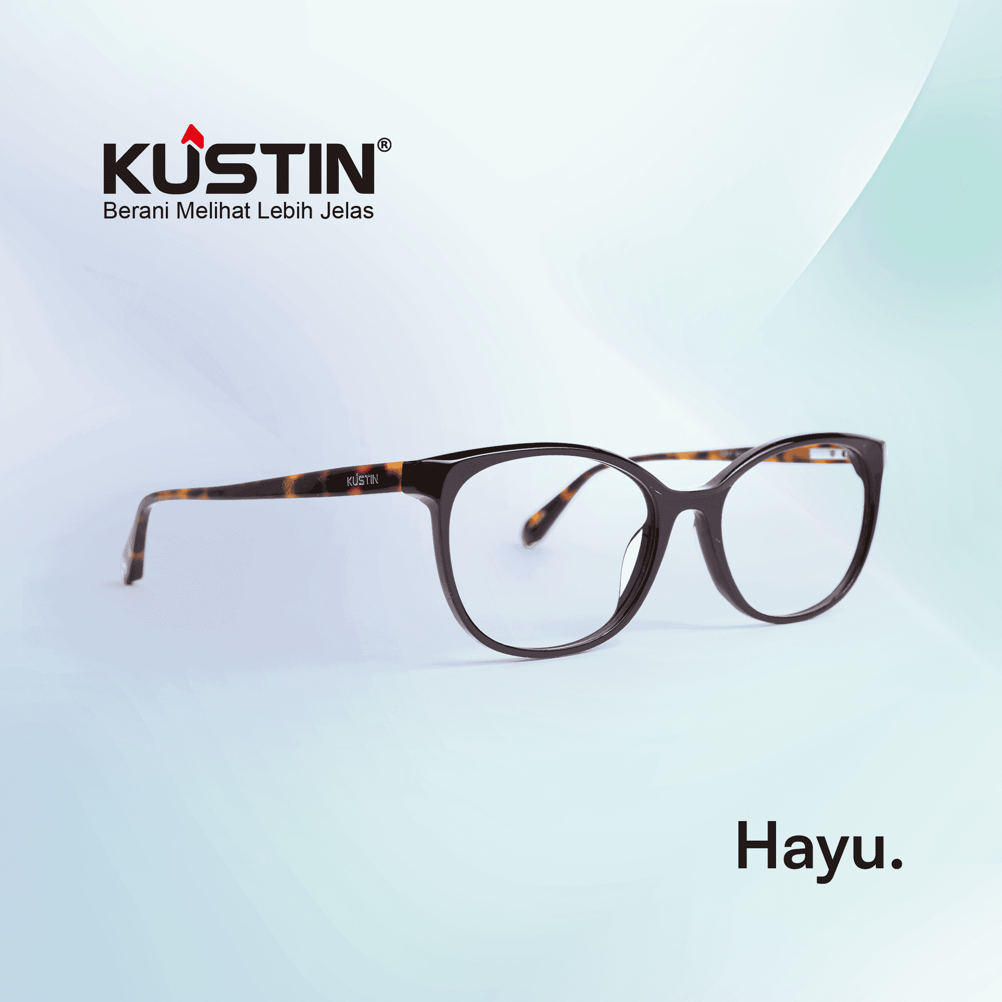 Kustin HAYU | Frame Kacamata Unisex Soft Ringan | Bisa Pasang Lensa Minus Plus Silinder