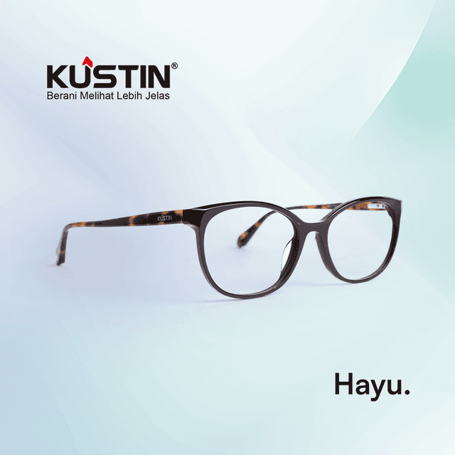 Kustin HAYU | Frame Kacamata Unisex Soft Ringan | Bisa Pasang Lensa Minus Plus Silinder