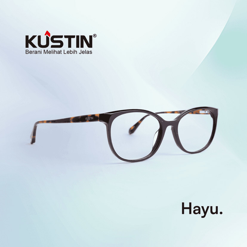 Kustin HAYU | Frame Kacamata Unisex Soft Ringan | Bisa Pasang Lensa Minus Plus Silinder