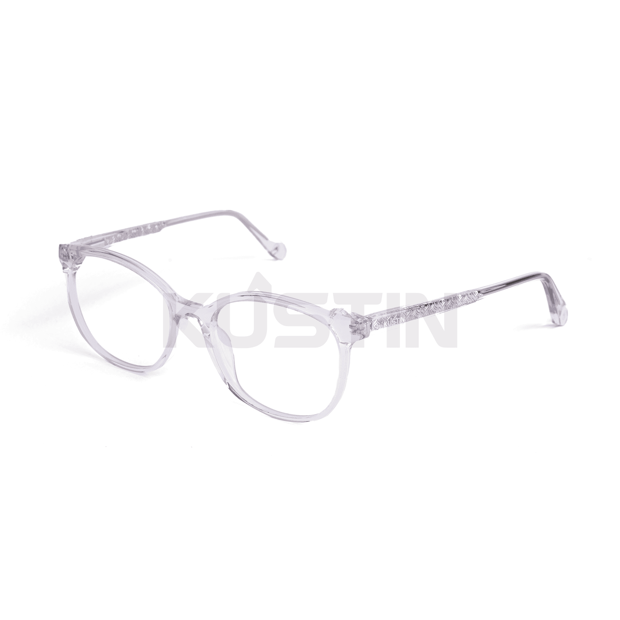 Kustin HAYU | Frame Kacamata Unisex Soft Ringan | Bisa Pasang Lensa Minus Plus Silinder - CRYSTAL
