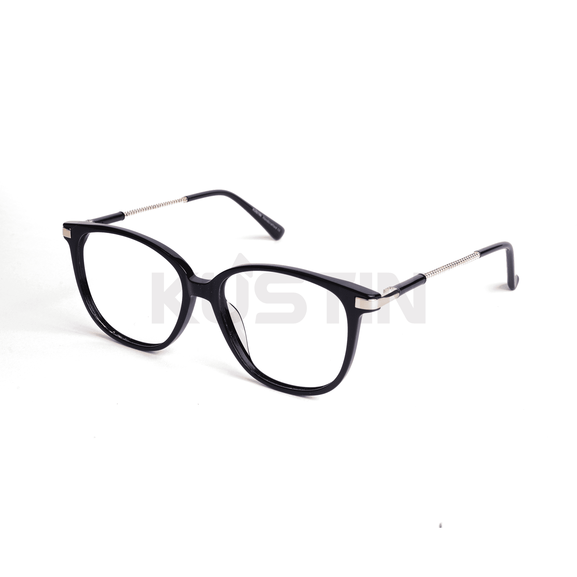 Kustin HEON | Frame Kacamata Unisex Soft Square Premium Ringan | Bisa Pasang Lensa Minus Plus Silinder - BLACK GOLD