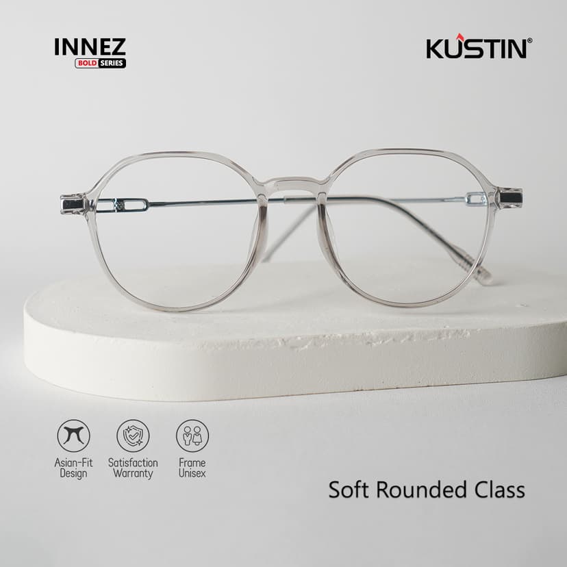 Kustin – INNEZ | Frame Kacamata Metal Tipis Elegan