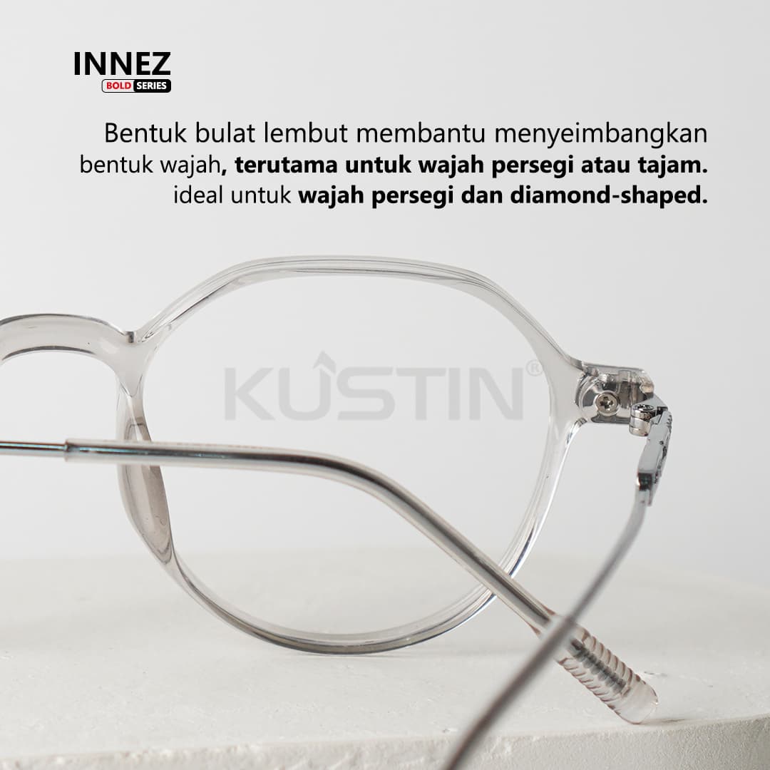 Kustin – INNEZ | Frame Kacamata Metal Tipis Elegan