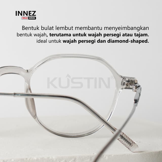 Kustin – INNEZ | Frame Kacamata Metal Tipis Elegan