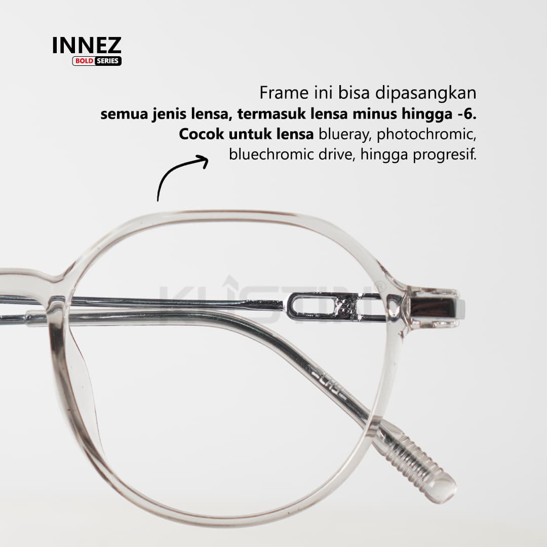 Kustin – INNEZ | Frame Kacamata Metal Tipis Elegan