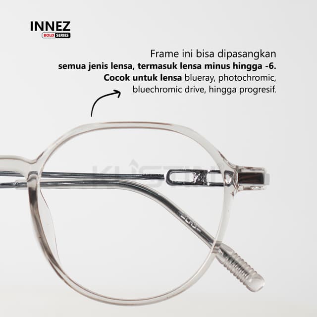 Kustin – INNEZ | Frame Kacamata Metal Tipis Elegan