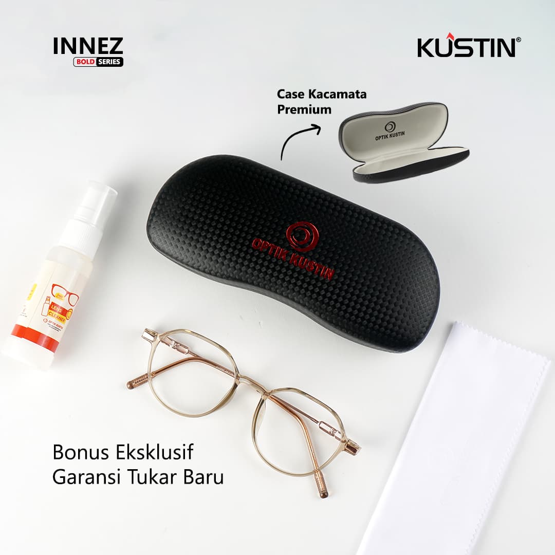 Kustin – INNEZ | Frame Kacamata Metal Tipis Elegan
