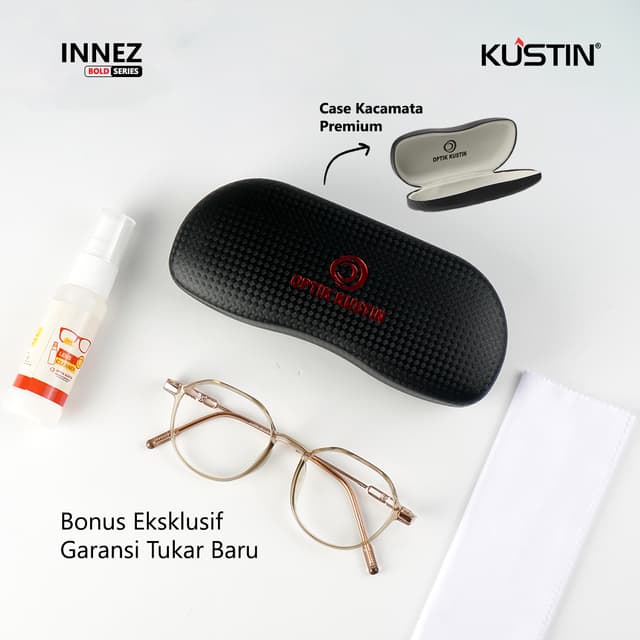 Kustin – INNEZ | Frame Kacamata Metal Tipis Elegan