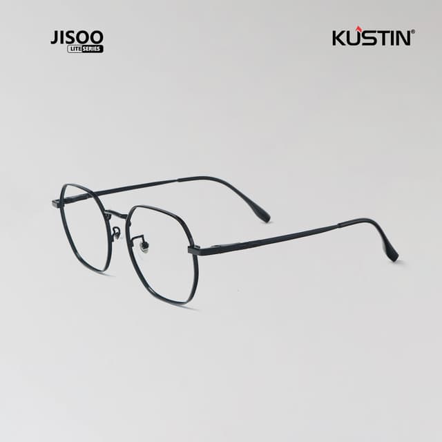 Kustin – JISO | Frame Kacamata Antiradiasi Metal Stylish Wanita - BLACK