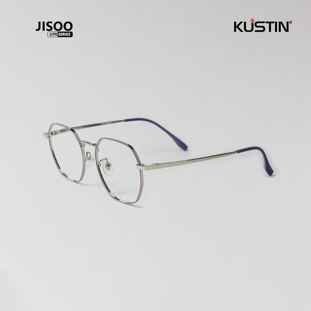 Kustin – JISO | Frame Kacamata Antiradiasi Metal Stylish Wanita - PURPLE