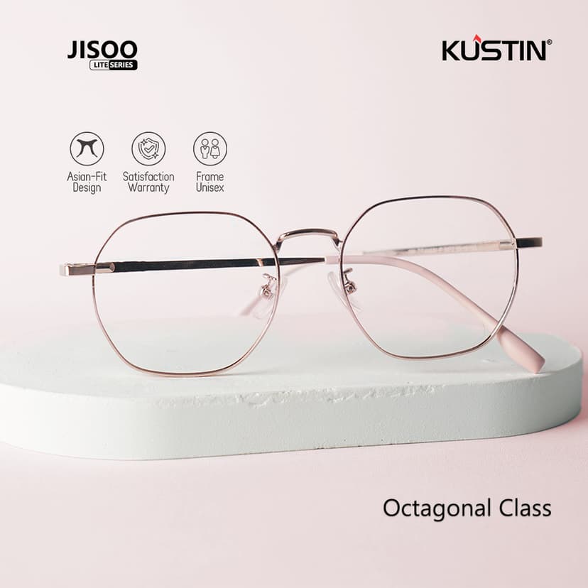 Kustin – JISO | Frame Kacamata Antiradiasi Metal Stylish Wanita