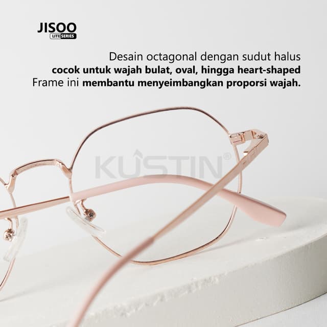 Kustin – JISO | Frame Kacamata Antiradiasi Metal Stylish Wanita