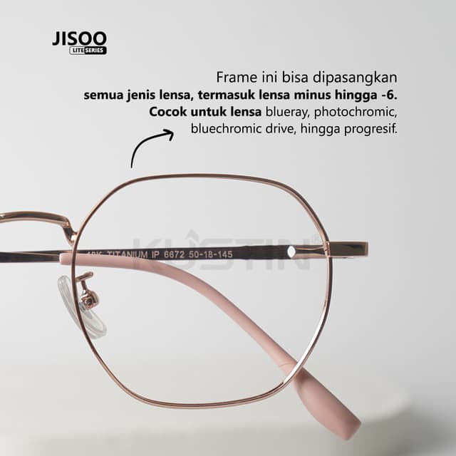 Kustin – JISO | Frame Kacamata Antiradiasi Metal Stylish Wanita