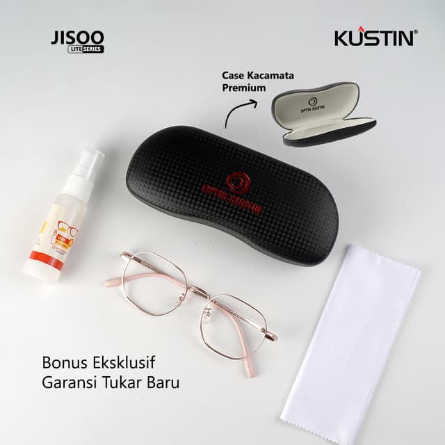 Kustin – JISO | Frame Kacamata Antiradiasi Metal Stylish Wanita