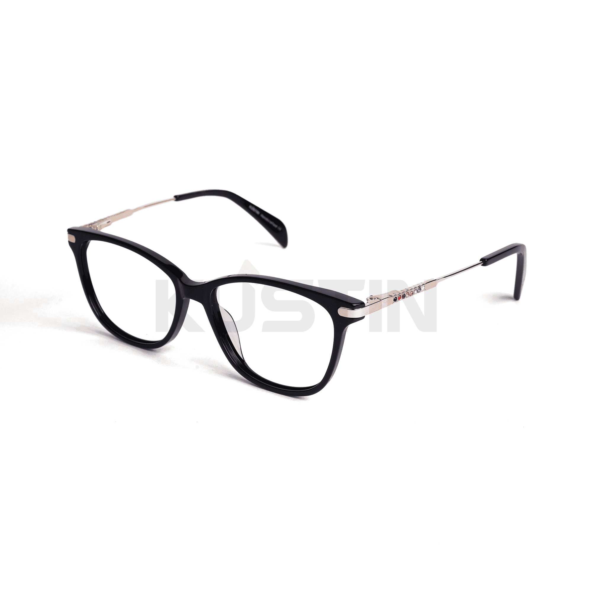 Kustin JOO | Frame Kacamata Unisex Soft Square Premium Ringan | Bisa Pasang Lensa Minus Plus Silinder - BLACK GOLD