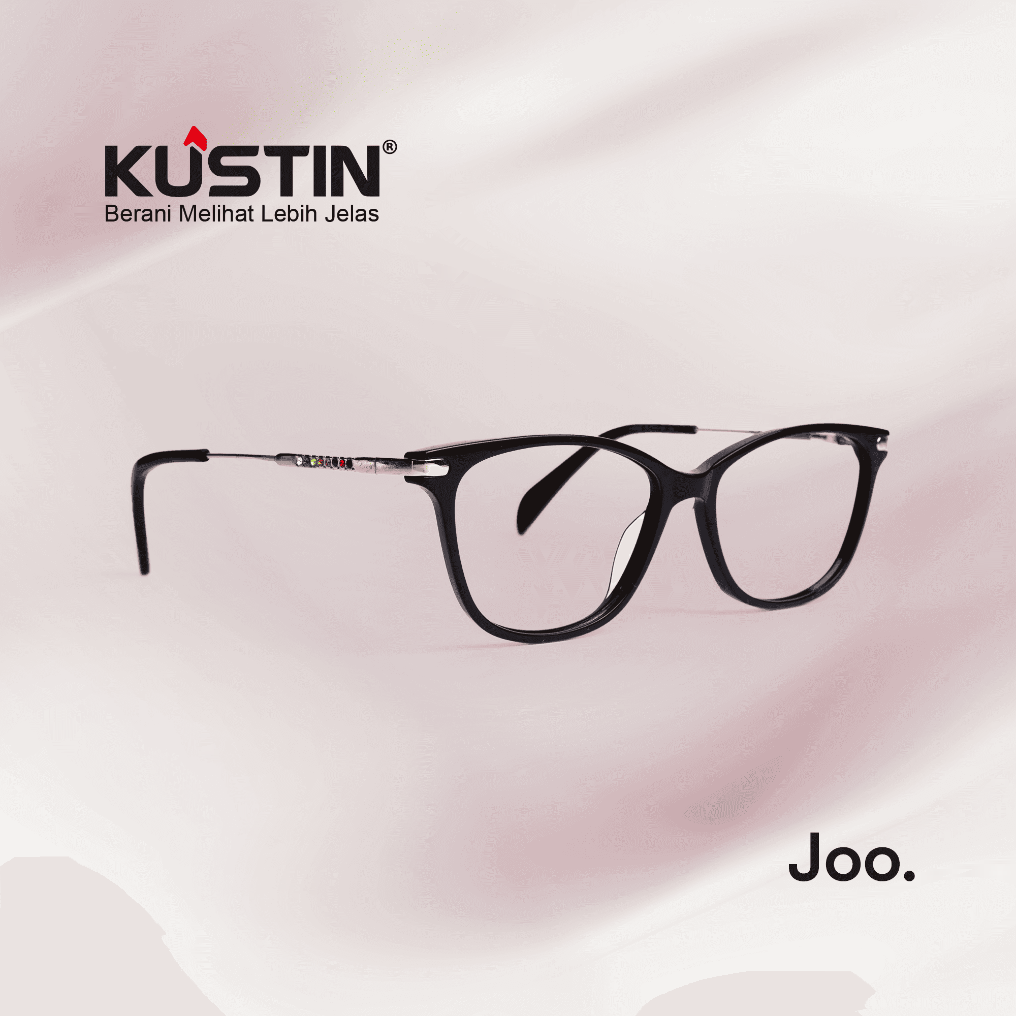 Kustin JOO | Frame Kacamata Unisex Soft Square Premium Ringan | Bisa Pasang Lensa Minus Plus Silinder