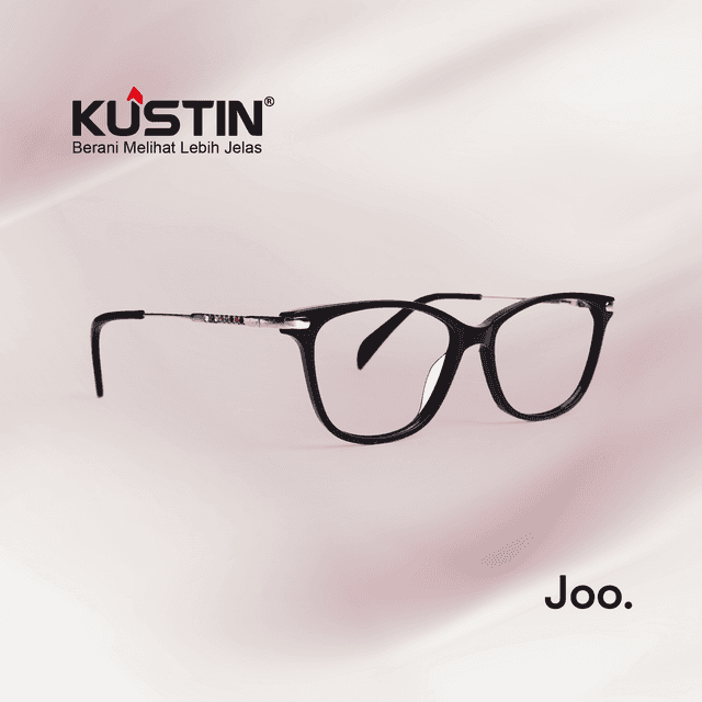 Kustin JOO | Frame Kacamata Unisex Soft Square Premium Ringan | Bisa Pasang Lensa Minus Plus Silinder