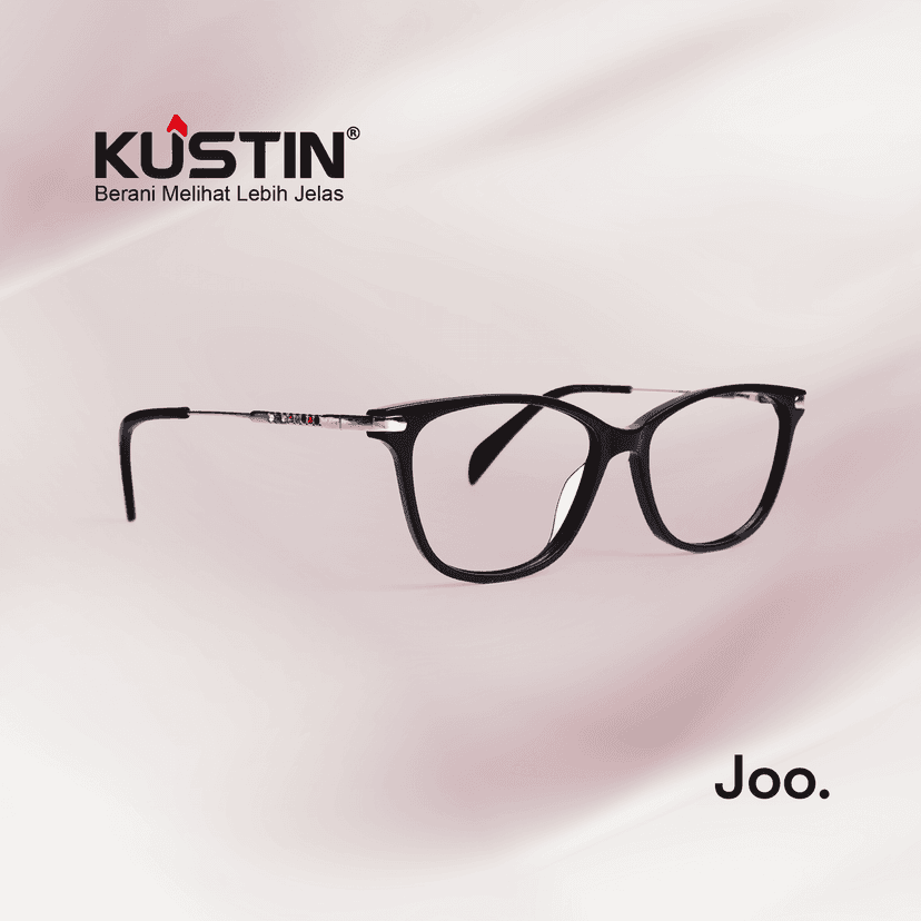 Kustin JOO | Frame Kacamata Unisex Soft Square Premium Ringan | Bisa Pasang Lensa Minus Plus Silinder