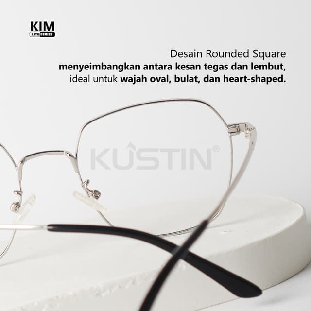 Kustin – KIM | Frame Kacamata Metal Tipis Elegan