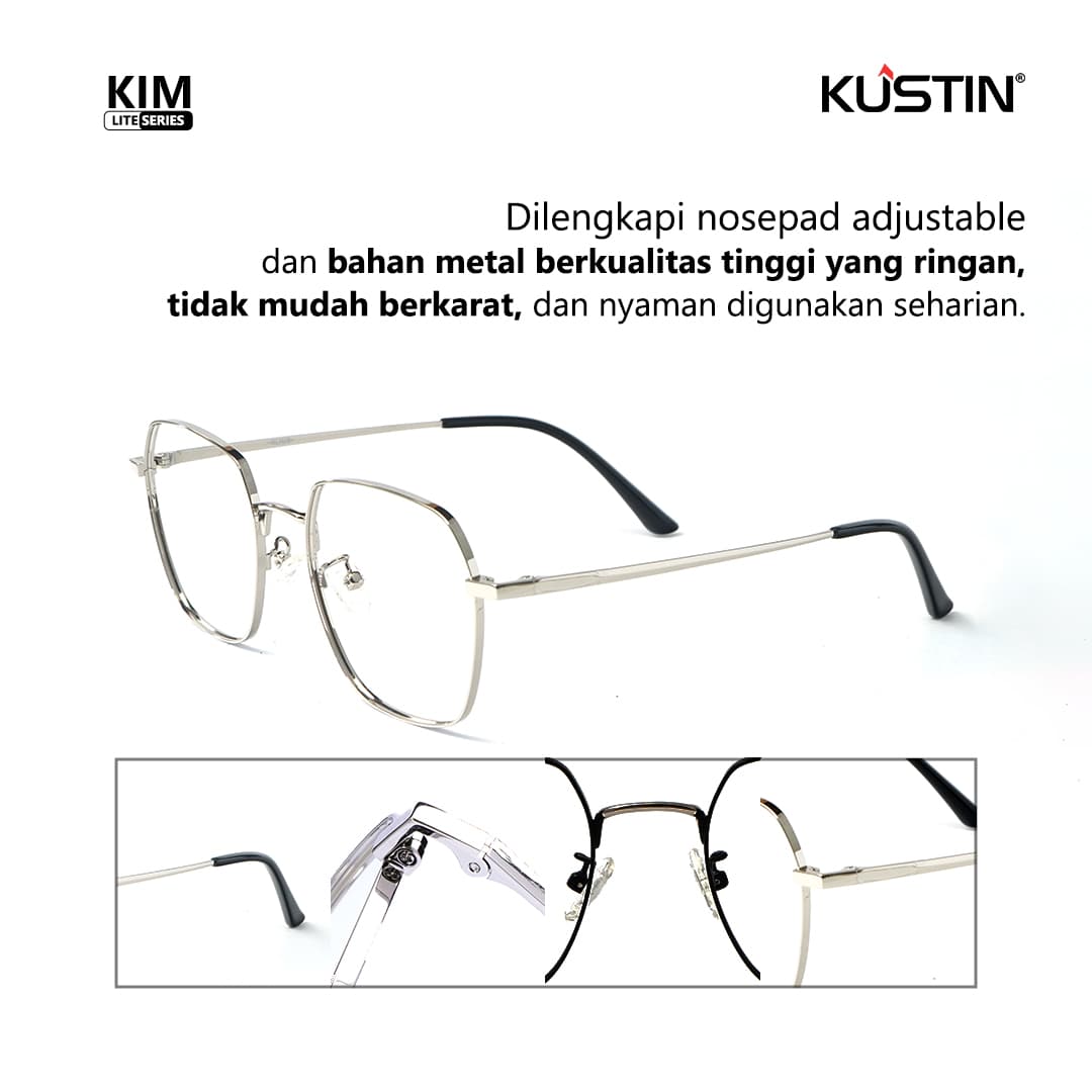 Kustin – KIM | Frame Kacamata Metal Tipis Elegan