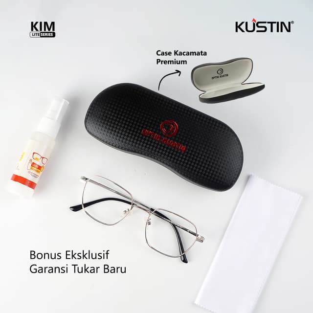 Kustin – KIM | Frame Kacamata Metal Tipis Elegan
