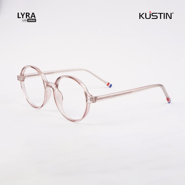 Kustin – LYRA | Kacamata Bulat Wanita Korean Style - CRYSTAL BROWN