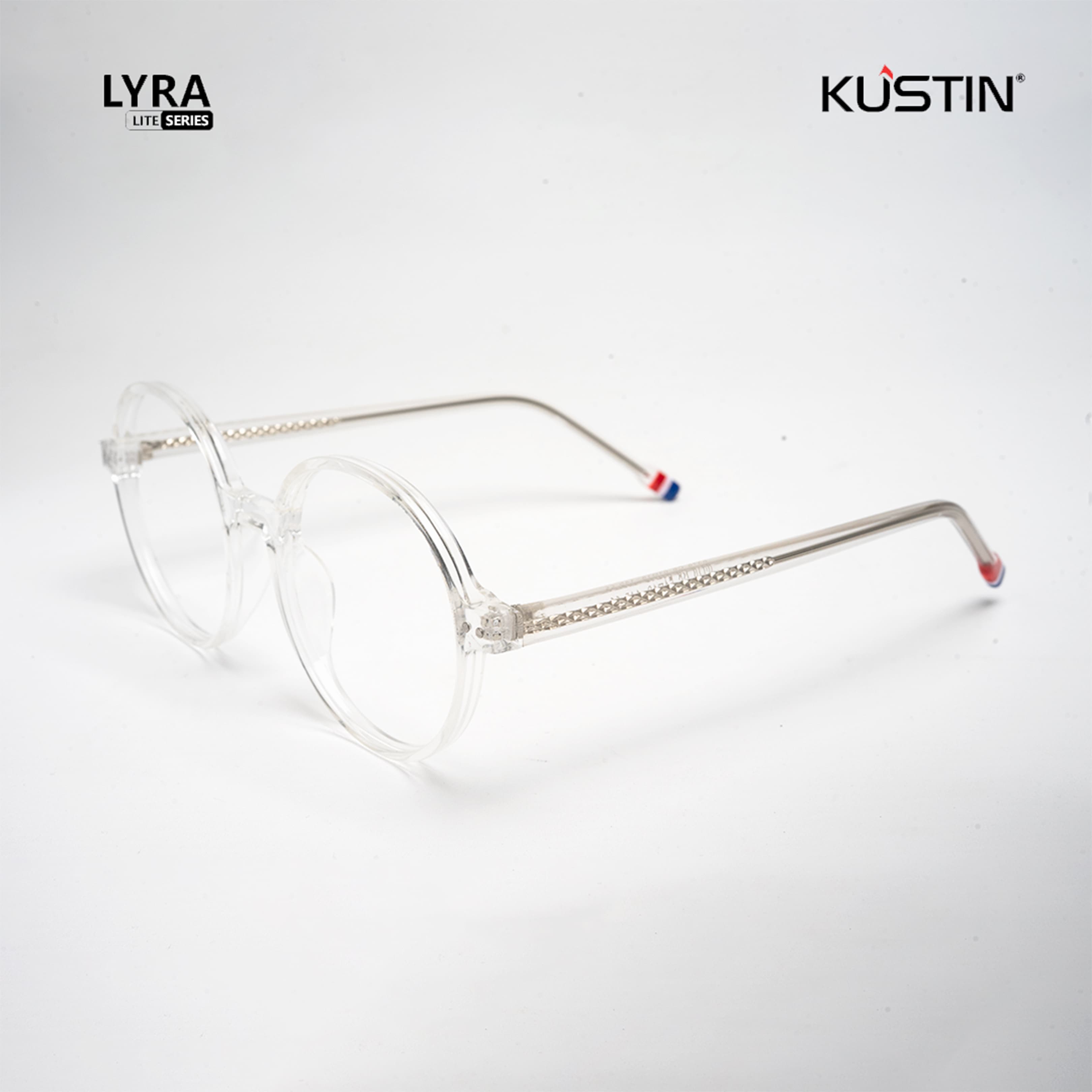Kustin – LYRA | Kacamata Bulat Wanita Korean Style - CRYSTAL