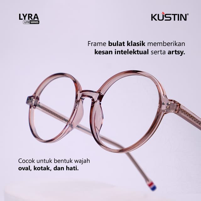 Kustin – LYRA | Kacamata Bulat Wanita Korean Style