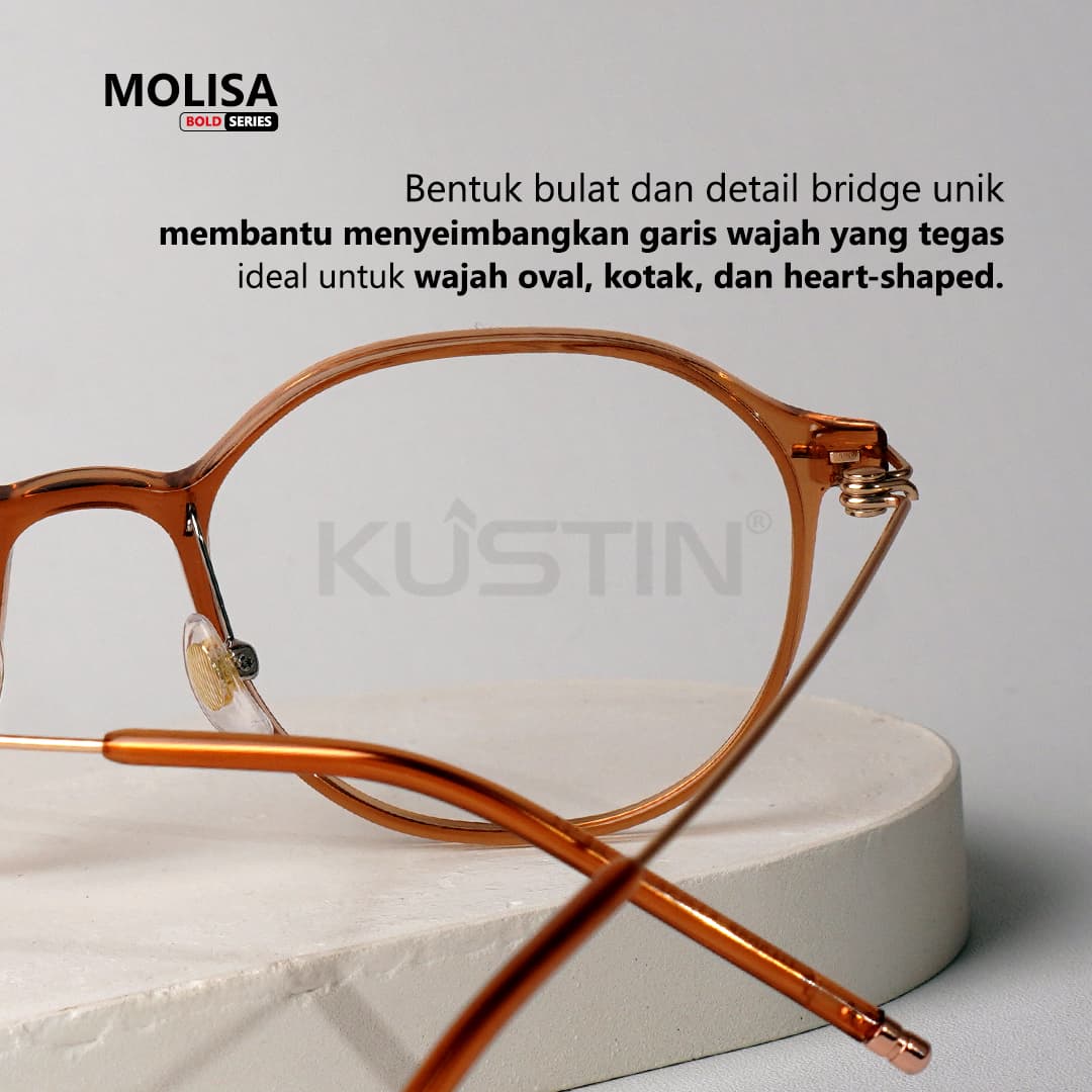 Kustin – MOLISA | Frame Kacamata Unisex Stylish Ringan