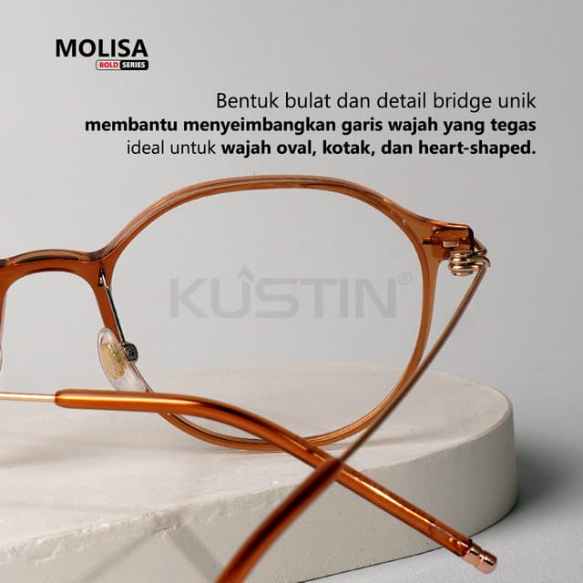 Kustin – MOLISA | Frame Kacamata Unisex Stylish Ringan