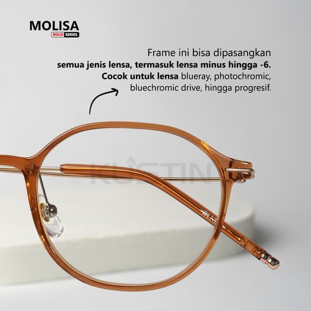 Kustin – MOLISA | Frame Kacamata Unisex Stylish Ringan