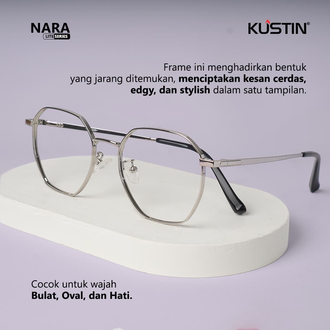 Kustin – NARA | Frame Kacamata Unisex Elegan Stylish Ringan