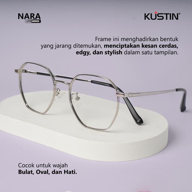 Kustin – NARA | Frame Kacamata Unisex Elegan Stylish Ringan